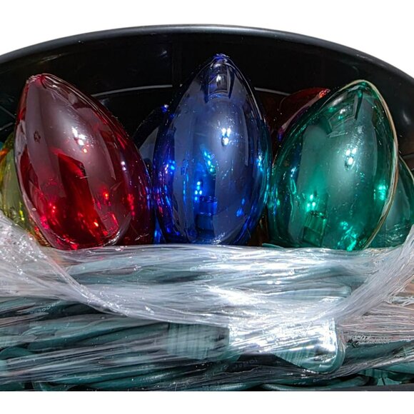 New LED C9 String Lights 50 Bulbs Multi-Color Christmas Holiday Indoor Outdoor - Picture 4 of 5